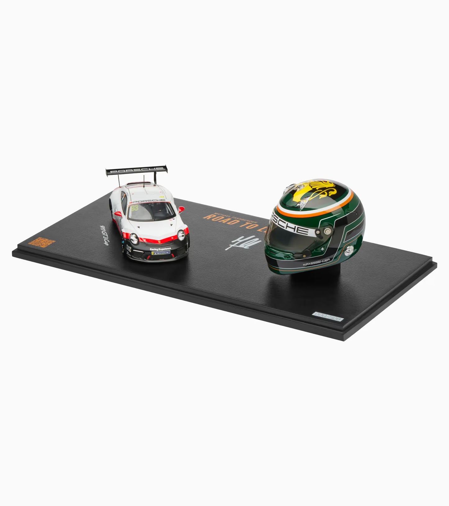 Porsche 911 GT3 Cup and Michael Fassbender helmet No 1 – Limited Edition 1:43
