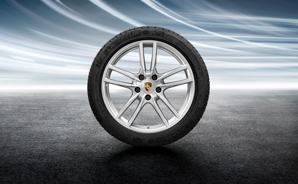 9YA Cayenne E3 (2018-2023) 20" Cayenne S Silver Winter Wheel/Tire Set