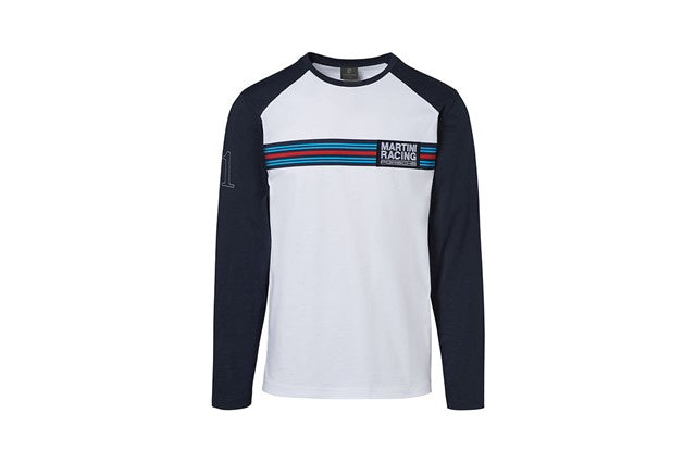 Long sleeve shirt, white/blue MARTINI RACING Collection